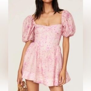 Bardot Pink Floral Mini Dress